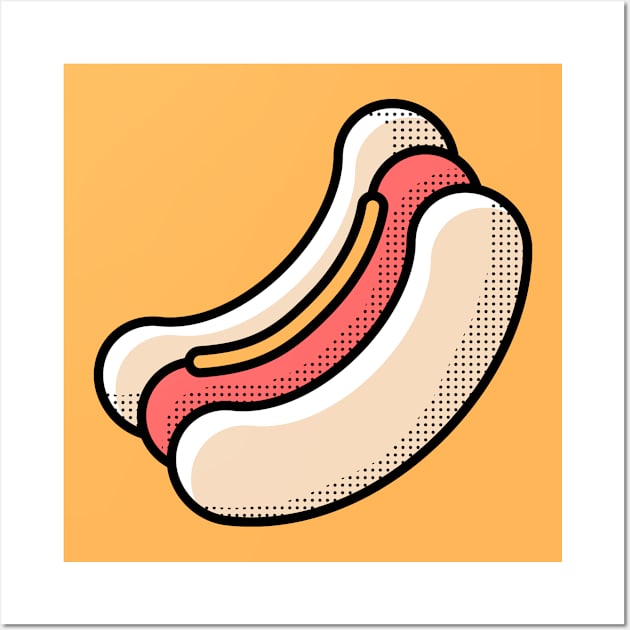 Retro Hot Dog Wall Art by SLAG_Creative